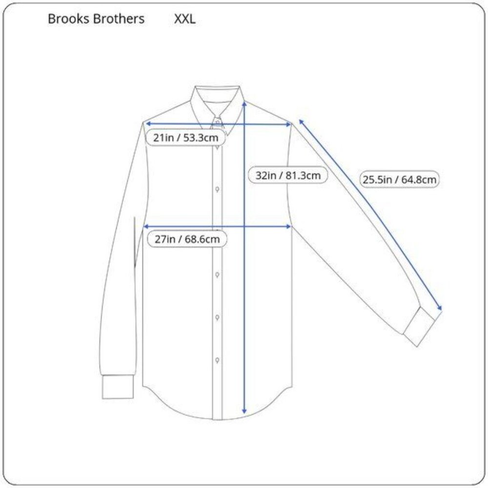 NWT Brooks Brothers Men’s Button Down Shirt – Size XXL - Picture 6 of 6